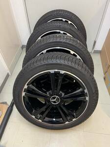 美品 バリ溝　ベンツ W177 Aクラス 純正 18in 7.5J +49 PCD112　 ミシュランX-ICE3＋　225/45R18