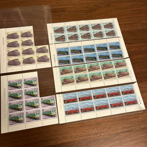  stamp electric locomotive series 6 kind 62 jpy ×60 sheets face value 3,720 jpy no. 1 compilation no. 2 compilation no. 3 compilation 1990