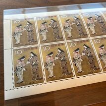 切手 切手趣味週間 1963年 10円×10枚 2シート 額面200円_画像3