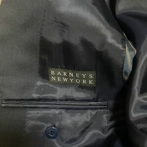 BARNEYS NEW YORKバーニーズ ニューヨーク）未使用品 定価9万円位最高級Super130’sウールジャケット 42(XS-S) 紺色イタリア製生地Barneysの画像5