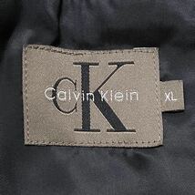 超希少XL！カルバンクライン Calvin Klein オーバーサイズ ウール ナイロン チェスターコート ロングコート 着丈108cm メンズ ダークグレー_画像9