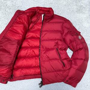 極美品 MONCLER モンクレール ヒマレイ HYMALAY ダウンジャケット ロゴワッペン ダウン＆フェザー サイズ3 L相当 レッド 赤 