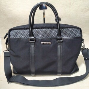 1スタ　バーバリーブラックレーベル　BURBERRY BLACK LAVEL ブリーフケース　ショルダーバッグ　2way ノバチェック　メンズビジネスバッグ