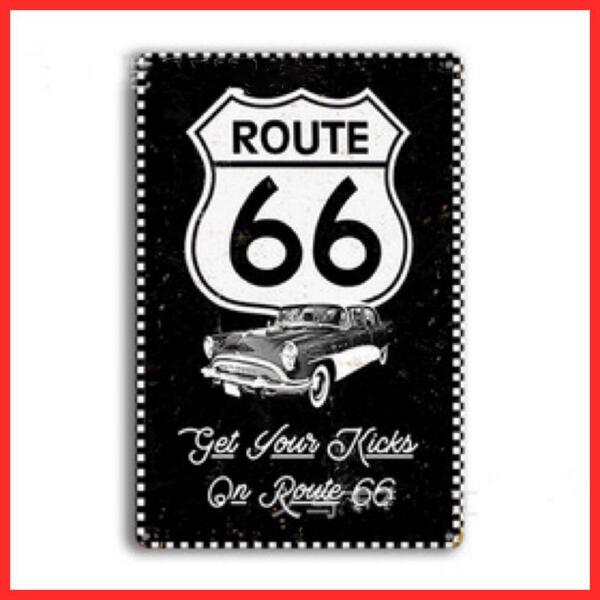 ブリキ看板 ROUTE66 ルート66 メインストリート US インテリア