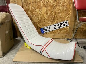 XJR400 white × red ena one point thing 60cm three step seat / white red reinforcement entering 