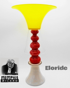 ＜Sottsass Collection＞1986 MEMPHIS MILANO ガラスベース限定７＿Eloride＿エットーレ・ソットサス