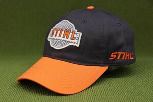 新品US物 STIHL スティール スチール チェーンソー キャップ 帽子 灰色系 グレイｘオレンジ 管理no3Ed