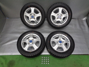 ほぼ新品バリ山 155/65R13 スタッドレス タイヤ ホイール 4本 13 4J 100 4穴 4H ムーブ ワゴンR アルト ラパン ミラ N-ONE エブリィ バモス