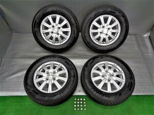 国産バリ山 155/80R13 スタッドレスタイヤ ホイール 4本 13 4J 100 4穴 4H ムーブ ワゴンR パレット N-VAN エブリィ バモス アトレー N-BOX