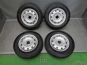 ほぼ新品バリ山! 145/80R13 スタッドレス タイヤ ホイール 4本 13 4J 100 4穴 4H エブリィ アルト ラパン ミラ ハイゼット バモス サンバー