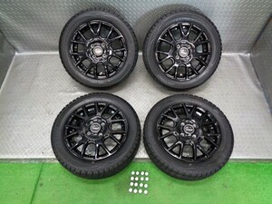 バリ山! 155/65R14 スタッドレスタイヤ ホイール 4本 14 4.5J 100 4穴 4H デイズ ムーブ タント N-BOX スペーシア ワゴンR パレット ラパン