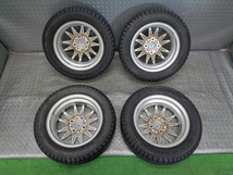 ほぼ新品バリ山! 155/65R13 スタッドレスタイヤ ホイール 4本 13 4J 100 4穴 4H ムーブ ワゴンR モコ アルト ラパン デイズ N-ONE エブリィ_画像6