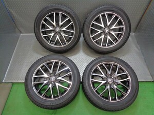 国産 バリ山! 215/55R17 スタッドレスタイヤ ホイール 4本 17 6.5J 114.3 5H 5穴 オデッセイ ヴェゼル カムリ エスティマ クラウン マークX