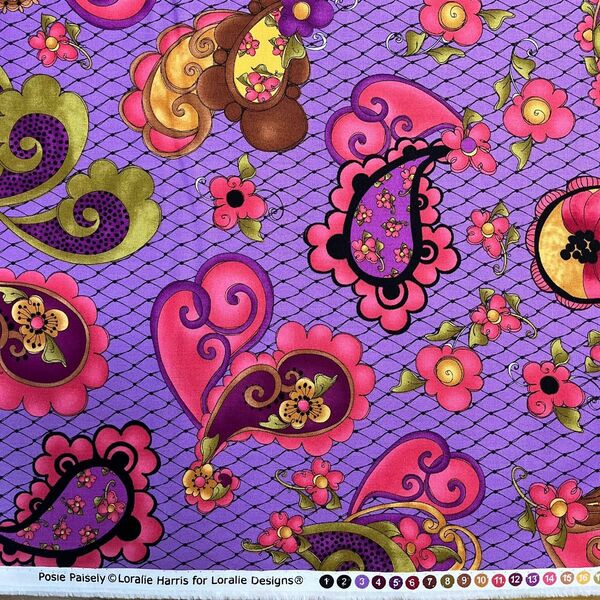 ロラライハリス Posie Paisley パープル生地