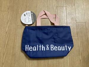 新品タグ付☆アルミ蒸着シート付 保温 保冷 ミニバッグ ジッパーチャック付 Health&Beauty 最適なお弁当箱タイプ 未使用 ①