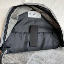 A.P.C アーペーセー EASTPAK イーストパック バックパック レザー ナイロン グレー　　リュック デイパック _画像6