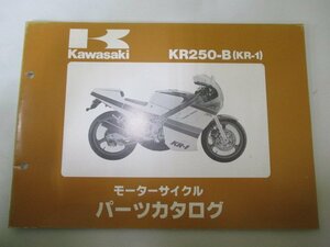 KR-1 パーツリスト カワサキ 正規 中古 バイク 整備書 KR250-B1 KR250B-000001～ 整備に qz 車検 パーツカタログ 整備書