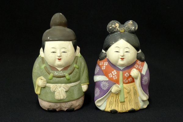 X024 Artículos de época Muñecas imperiales Muñecas Hina Muñecas japonesas Muñecas de pareja Juego de 2 Adornos Adornos Juguetes locales Artesanía tradicional Antigüedades/80, muñeca, muñeco de personaje, muñeca japonesa, muñeco gosho