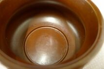 X096 銅製 浄重造 エフコ形建水 茶こぼし 重さ529g 茶器 茶道具 煎茶道具 共箱/60_画像6