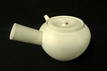 X263 中国古玩 三清造 白泥ボウフラ 素焼急須 湯佛 茶壺 茶器 茶事 茶席 煎茶道具 /60_画像2