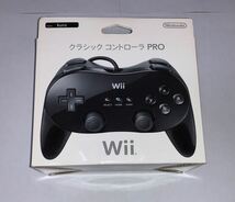 即決☆未使用新品☆ Wii クラシックコントローラー PRO クロ kuro RVL-A-R2K 任天堂 純正 Nintendo ニンテンドー【1B】_画像1