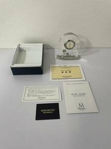 【TN1105】MIKIMOTO international 置時計 クォーツ Quartz 1501 ミキモトインターナショナル 