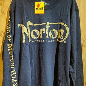 ノートン（Norton）・Lサイズ・バイカー系ロングＴシャツ・新品・入荷・黒・激安超特価・⑦の画像3