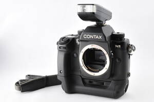 【美品】Contax コンタックス N1 35mm AF SLR Film Camera Black Body + Battery Holder P-9 #174