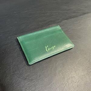 ●ケンゾー KENZO グリーン カード入れ 名刺入れ レザー