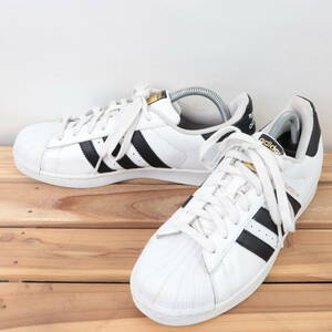 z8200 アディダス スーパースター 金ベロ US8 26.0cm/白 ホワイト 黒 ブラック adidas SUPERSTAR メンズ スニーカー 中古