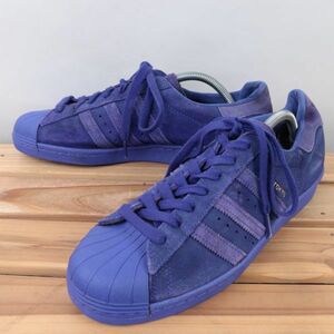 z8100 アディダス スーパースター US9 1/2 27.5cm/紫 パープル系 adidas SUPERSTAR 80s CITY 東京 メンズ スニーカー 中古