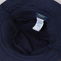 rlbh1【美品】ポロ ラルフローレン ポニー 紺 ネイビー POLO RALPH LAUREN バケットハット HAT 帽子 ブランド 中古 古着 正規品_画像5