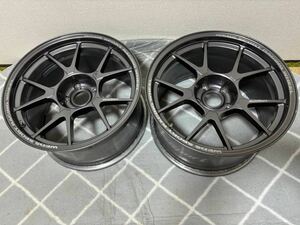 緊急値下げ【良品】GT-Rサイズ 9.5J オフセット+12 絶版希少 超軽量 ウェッズ TC005 PCD114.3 5穴 ２本セット　weds TC-005