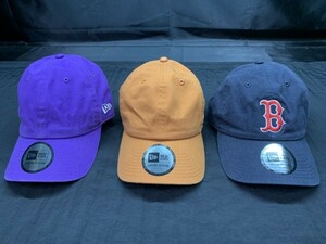 E4-647 ニューエラ NEW ERA キャップ 3個まとめ売り CASUAL CLASSIC カジュアルクラシック ブラック ブラウン パープル