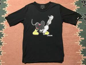 初期 美品 Roen Disney ロエン クラッシュ ミッキー ダメージ加工 Tシャツ ブラック 48 即決