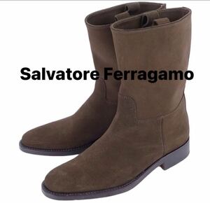 Salvatore Ferragamo ブーツ スウェード メンズ フェラガモ 