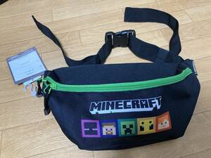 *Minecraft( my n craft ) belt bag / bag black / green new goods unused *