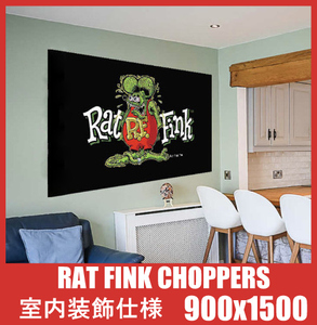 ★室内装飾仕様★RFR ラットフィンク フラッグ アメリカン雑貨 ハーレーダビットソン ガレージ雑貨 ポスター RAT FINK ステッカー