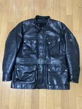 Belstaff レザージャケット L パンサー トライアルマスター ベルスタッフ モーターサイクルジャケット ライナー付き ブラック_画像1