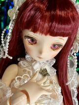 【milky】カスタムヘッド imomodoll Mikoヘッド＋1/4 2.0ボディ＋カボションアイ　半白肌　MDDにも_画像3