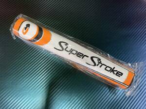 SuperStroke 5.0 太目　ゴルフパターグリップ 衝撃吸収 粘着性 滑り止め　★オレンジ/ホワイト