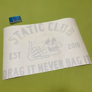 DRAG IT REAR★STATIC CLUB バナーステッカー　オイルスリック　抜きステッカー　USDM 　スタティッククラブ　車高調派　車高調