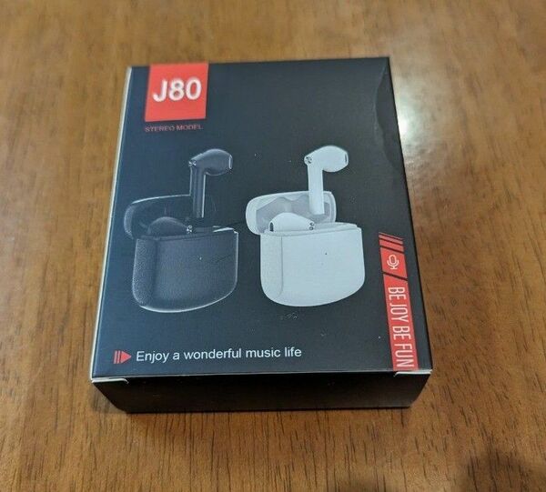 【新品未使用】J80ワイヤレスイヤホン　ブラック Bluetooth