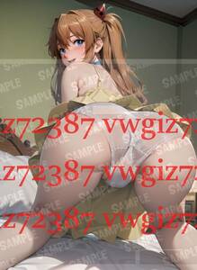 AN-1639 1G2G アスカ エヴァ 新世紀エヴァンゲリオン 同人 ポスター アニメ A4サイズ 高品質 美少女 anime 巨乳 イラストアートポスター