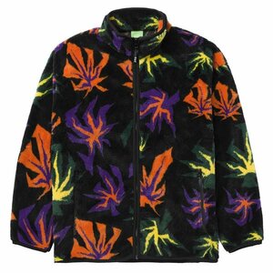 極美 22AW HUF LOWELL JACQUARD SHERPA ZIP FLEECE Mサイズ シェルパ フリース ジャケット Multi ハフ FL00191