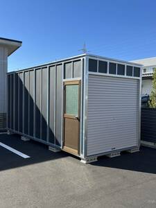  new goods price negotiations possibility storage room shutter type door attaching 3.5 tsubo a little over (7. a little over ) material warehouse, work ., hobby. part shop, bike garage, container, prefab 0 worker quality!