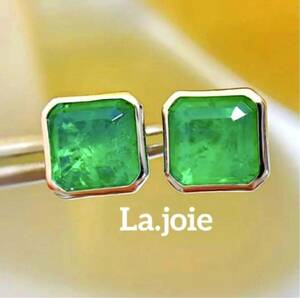  artificial jewel Emerald emerald earrings emerald cut 