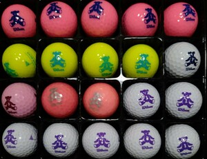 Wilson Bear GOLF BALLS ロストボール used　20球