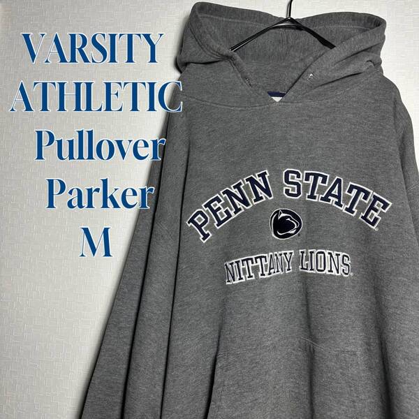 USA古着 VARSITY ATHLETIC プルオーバーパーカー M カレッジ フットボール アメカジ スポカジ ゆるダボ