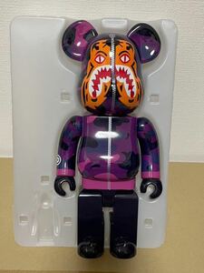 ベアブリック BE@RBRICK BAPE CAMO TIGER 400％ PURPLE